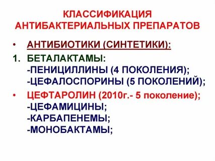 Противомикробные препараты названия