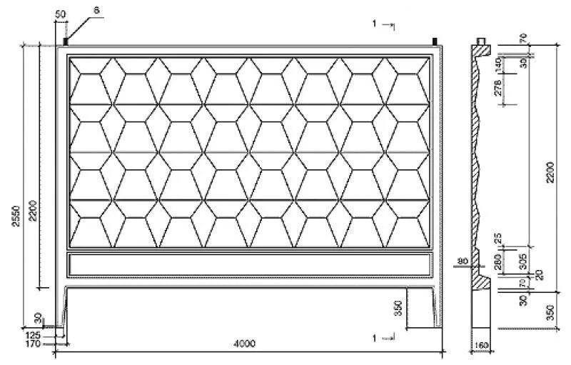 Ж б ограждения. Железобетонный забор чертеж ДВГ. П6вф плита забора чертеж. Плита заборная ЖБИ п6в. Забор самостоящий ЭО 2.5Х2.5 чертеж.
