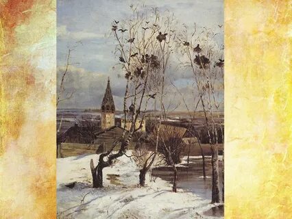 Что изображено на картине грачи прилетели