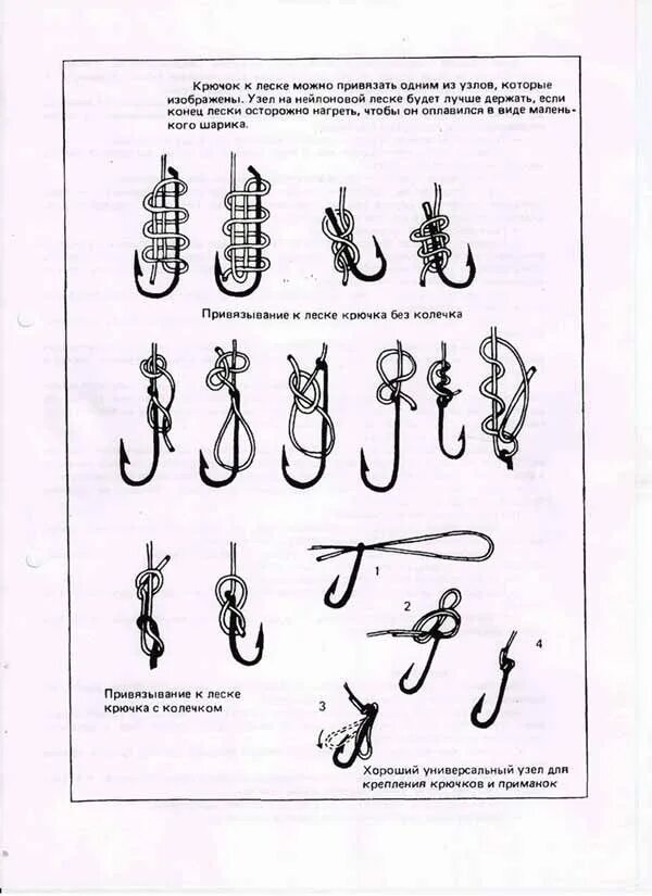 Как привязать рыболовный крючок к леске. Схема привязки крючка к леске. Схема завязывания крючков для рыбалки. Способы привязки рыболовных крючков к леске. Схема завязывания крючка к леске.