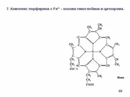 Гемоглобин комплексное соединение