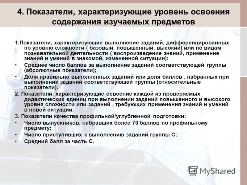 Задания базового и повышенного уровня сложности