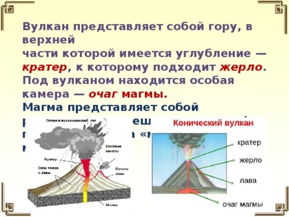 В чем различие между вулканом и землетрясением. Строение вулкана. Строение вулкана и землетрясение. Схема землетрясения и вулкана. Название частей вулкана.