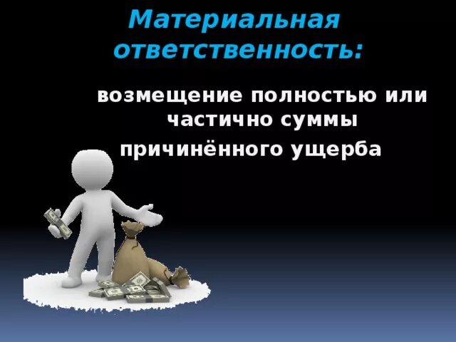 Материальная ответственность. Материальная ответственность несовершеннолетних. Материальная ответственность картинки. Материальная ответственность работника. Материальная ответственность государств