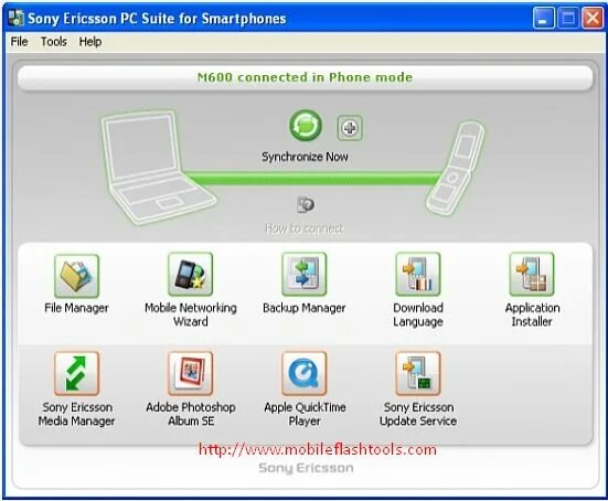 Sony Ericsson PC Suite allows you to connect your mobile phone to your windows c