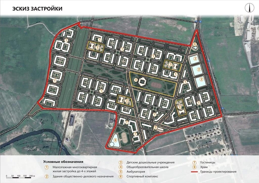 Генплан поселка таунхаусов Озерна