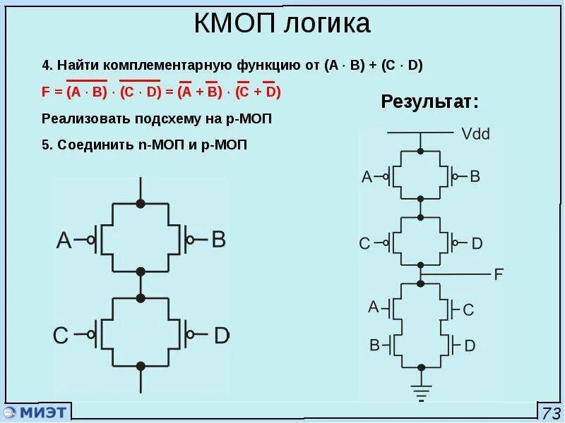 КМОП логика. КМОП структура. Комплементарная логика. Топология КМОП инвертора.