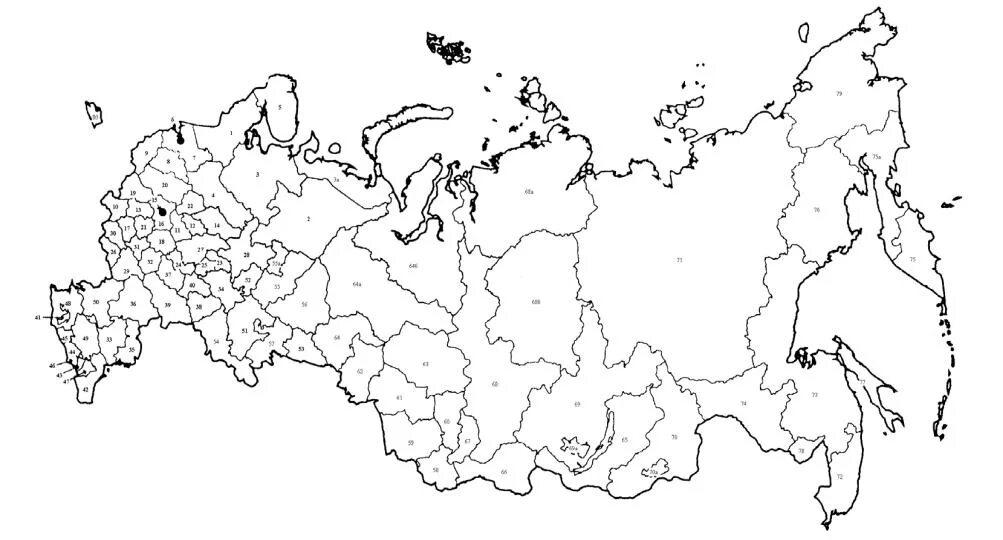Контурная карта всей россии. Административно-территориальное деление РФ контурная карта. Контурная карта России территориальное деление. Административно территориальная карта России контурная. Административно территориальное деление России черно белая карта.