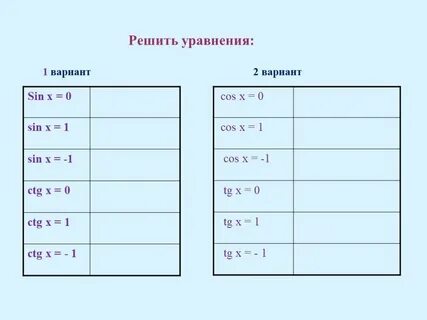 Решить sin