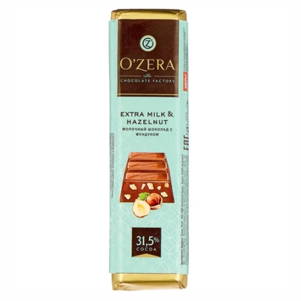 Шоколад o Zera молочный Extra Milk & Hazelnut 42г. Шоколад o Zera молочный Extra Milk & Hazelnut 42 гр.\20шт. Шоколад o Zera Extra Milk 42г. «Ozera», шоколадный батончик Extra Milk, 42 г. Ozera батончик