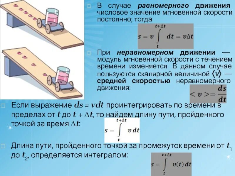 Равномерное и неравномерное движение формулы. Неравномерное движение физика. Кинематика неравномерного движения. Скорость равномерного и неравномерного движения.