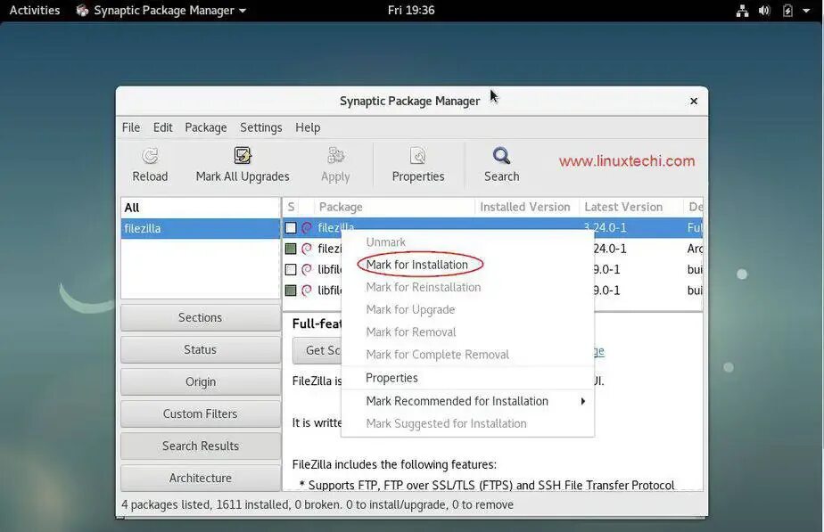 Ftp клиент linux. Fedora 24 пакетный менеджер под gui с списком программ и описаниями. debian sftp client.