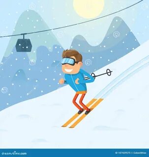 Спортсмен съехал на лыжах с горы 40