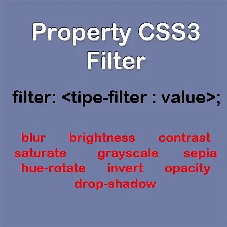 Filter property. Filter property