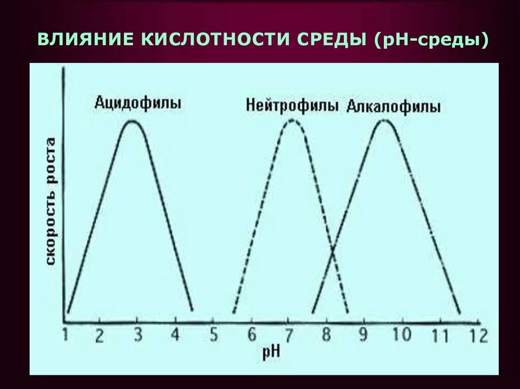 Влажностью кислотностью и. Влияние PH на рост микроорганизмов. Влияние РН среды на микроорганизмы. Влияние PH на бактерии. Влияние PH среды на микроорганизмы.