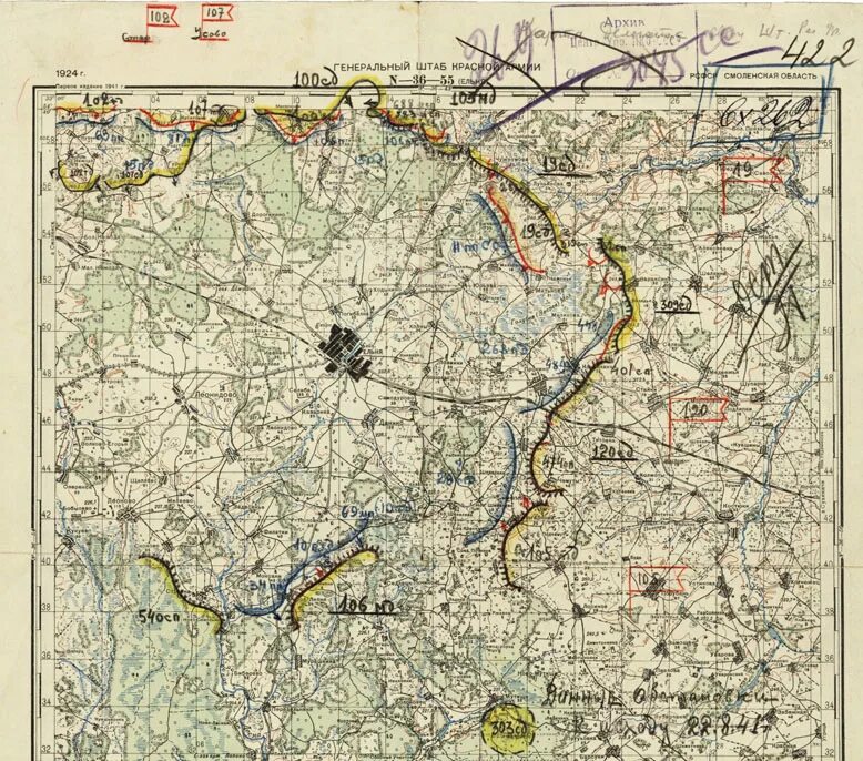 Карты 1941 г. Военная карта 1941 года Смоленск. Карта Генштаба 1941 года. Карта Духовщинского района 1941 год. Ельня на карте 1941.