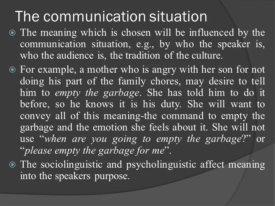 Meaning of which can be. Communication situations. Communicative situation. Communicative Rationality. Type of additional information about the Speaker or communicative situation.