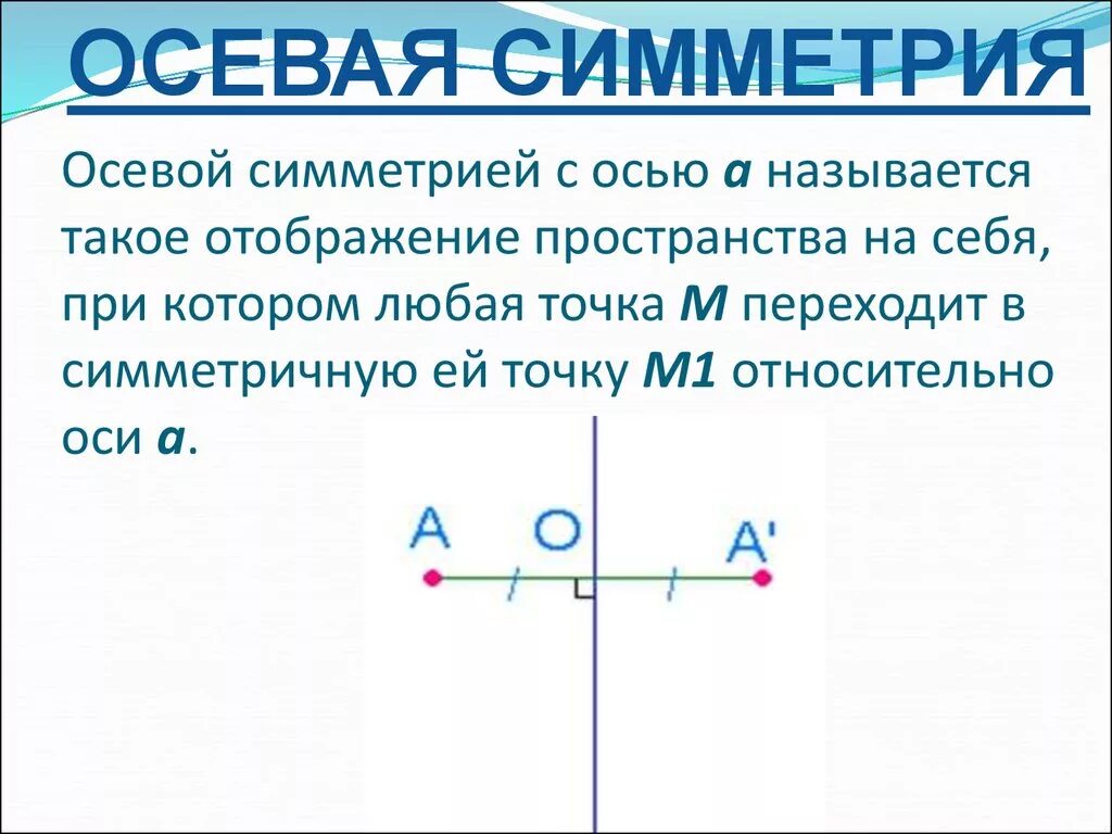 Осевая симметрия вид. Осевая симметрия. Осевая симметрия движение. Осевая симметрия понятие. Осевая симметрия точки.