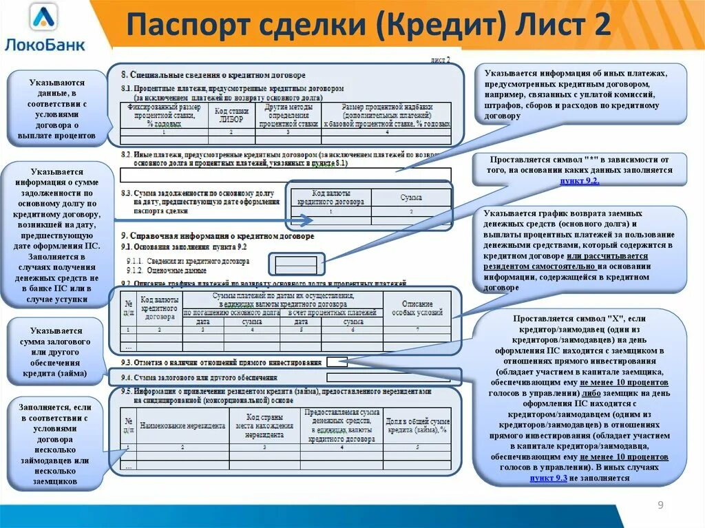 Информация о валютной операции