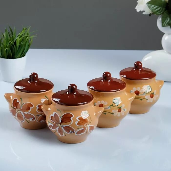 какие горшочки для запекания лучше. горшочек для запекания. глиняные горшочки для запекания. горшочек для запекания 500мл 2 шт. горшок для запекания борисовская керамика.