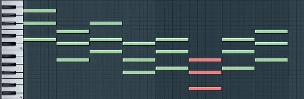 Корневая нота. Ноты в фл студио пиано ролл. Аккорды пианино фл студио. А минор Аккорд фл студия. Прогрессии аккордов FL Studio.