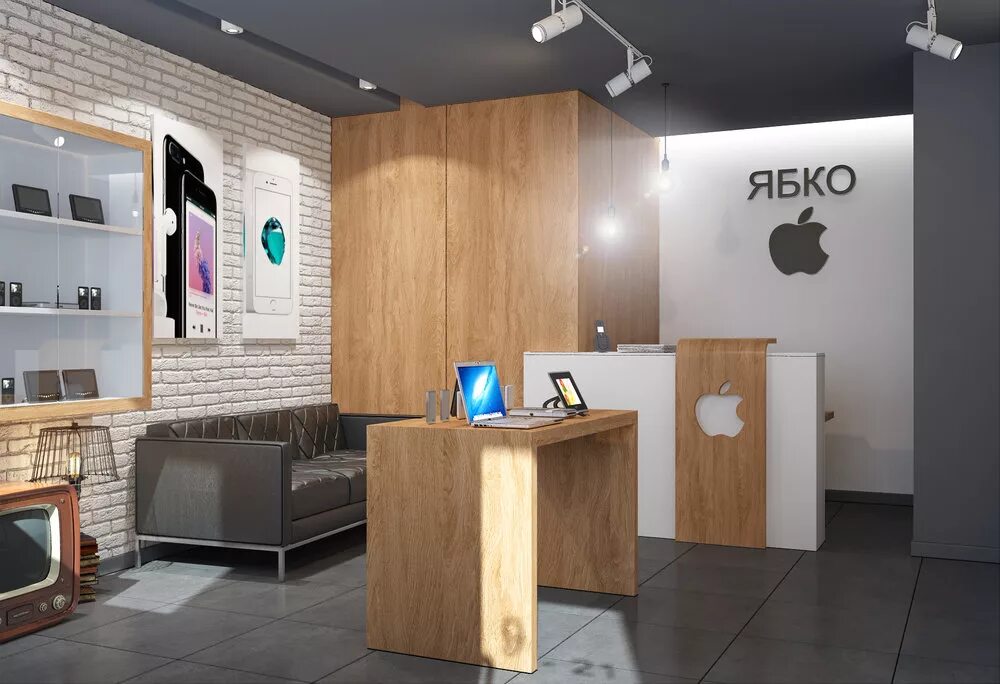 Интерьеры магазинов Apple. Сервисный центр в стиле лофт. Интерьер магазина техники. Офис Apple интерьер.
