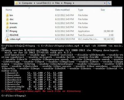 Система не обнаружила ffmpeg