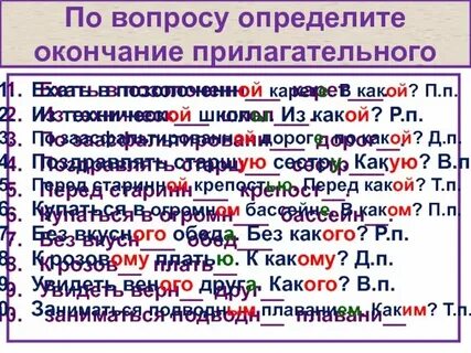Гора какое окончание