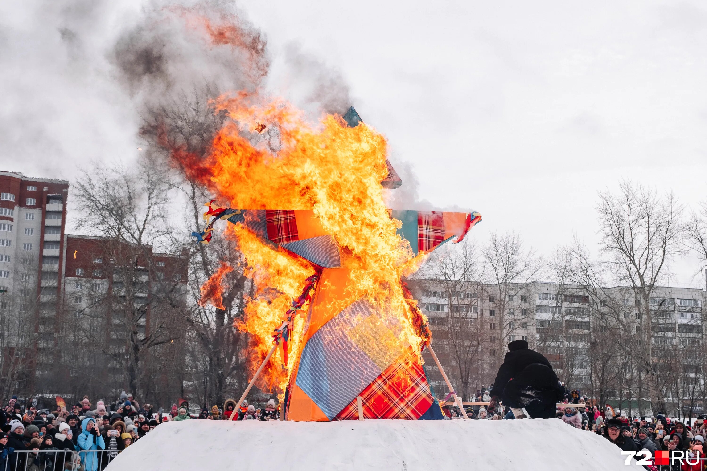 сжигание масленицы тула