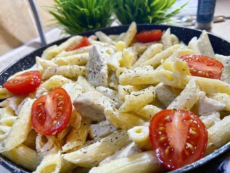 арабьята паста с индейкой.