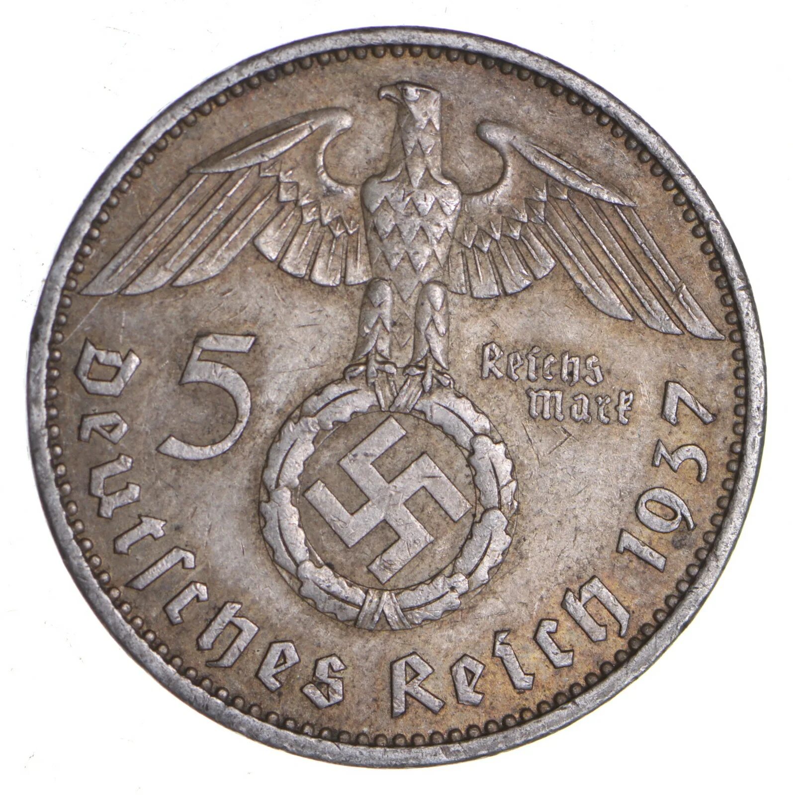 Купить германию 2. Монета немецкая 5 deutktnes Relin 1937. Монетка 1939 Германия. Немецкие монеты второй мировой войны. Монета 1937 немецкая со свастикой.
