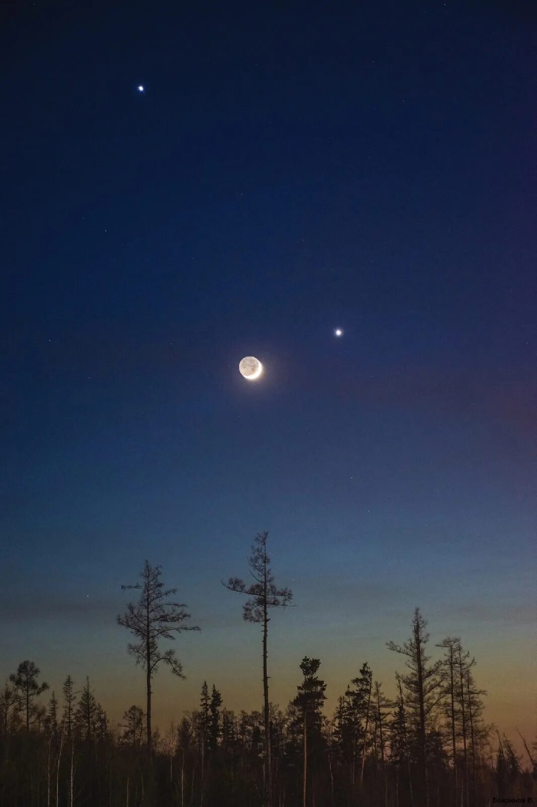 Соединение луны и юпитера