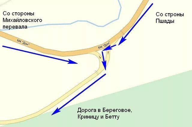 Поворот на Бетту. Криница на карте. Бетта и Криница на карте. Дорога на Бетту.