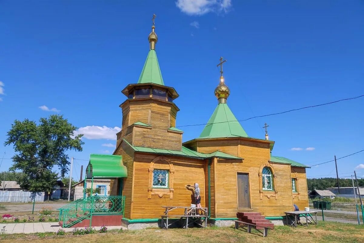 Темляково курганская область. Храм прп Савватия Оршинского. Храм преподобного Савватия оршин монастырь. Церковь Курган.