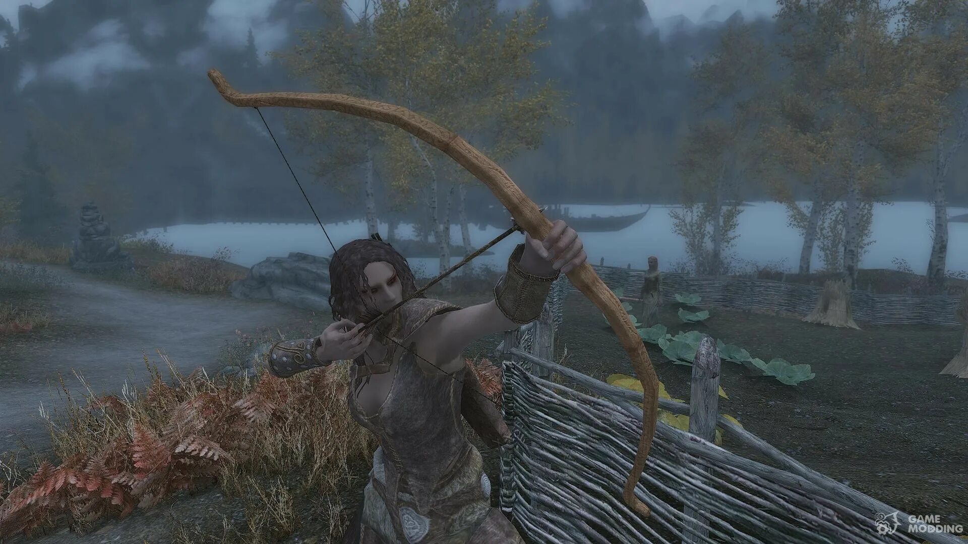 2. Мод на анимацию. Better bows. Скайрим мод броня лучника. Лук из майнкрафта.