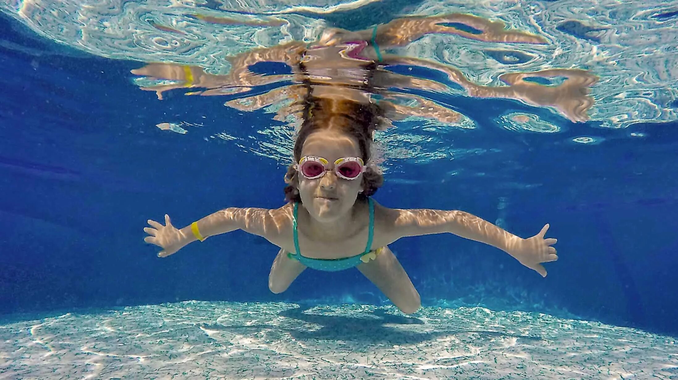 Enjoying swimming