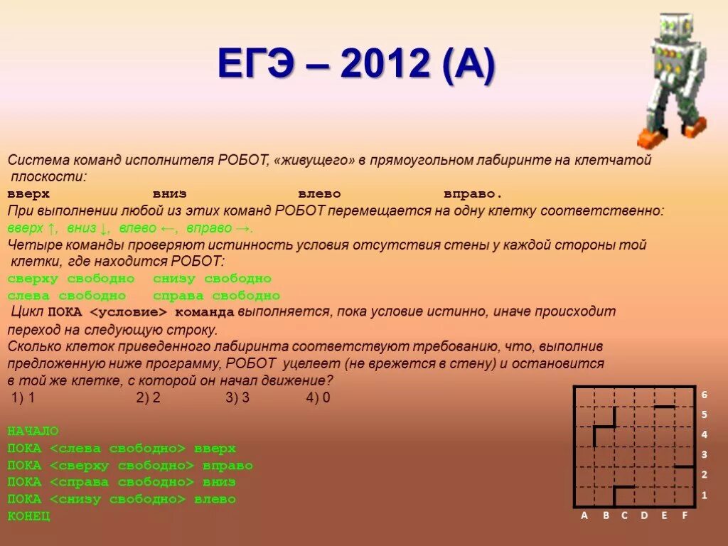 Егэ информатика робот. Система команд исполнителя робот. Информатика робот исполнитель команды. Команды которые может выполнить робот. Перечислите команды исполнителя робот.