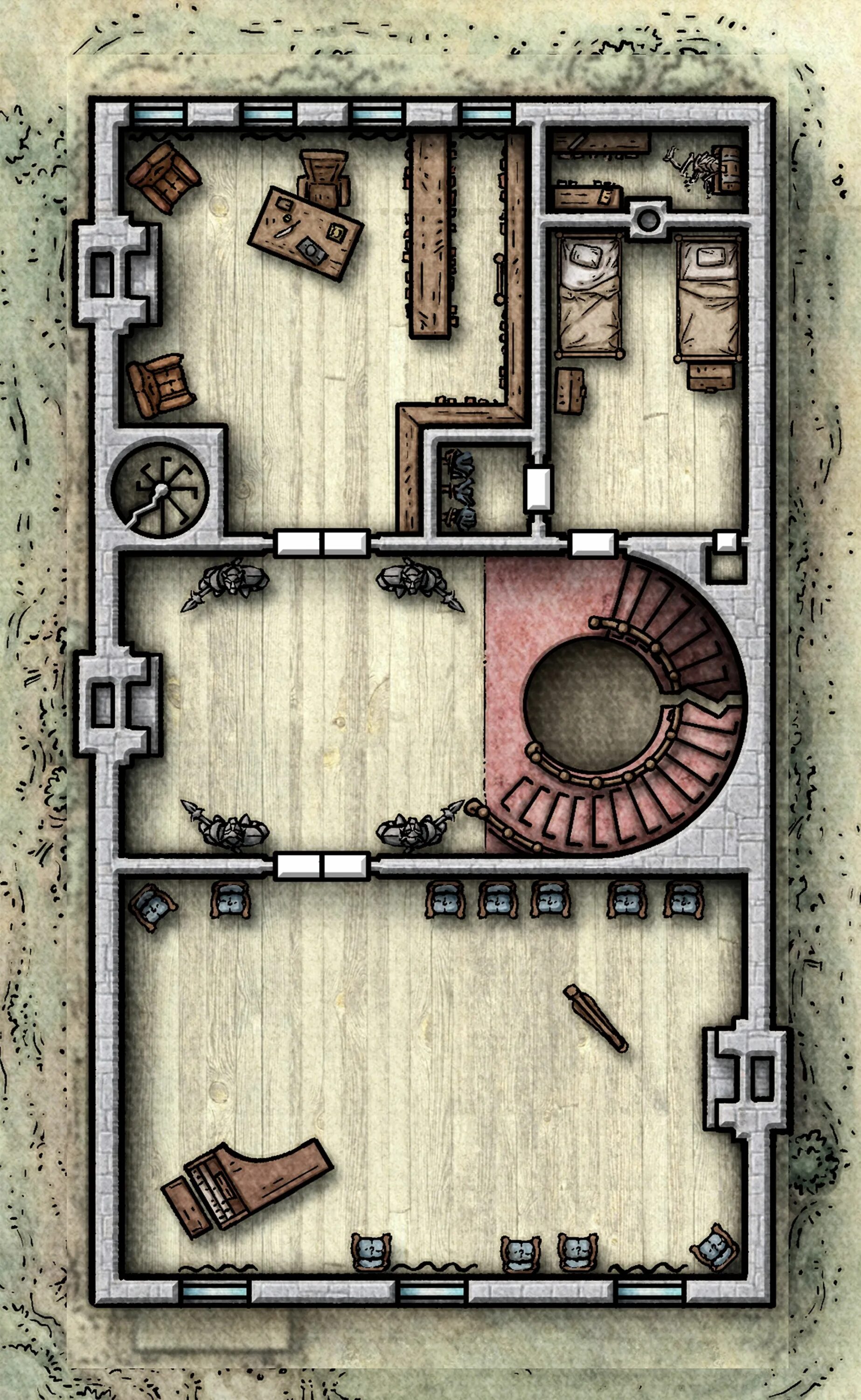 Дом ката. Карта дома. Visage план дома. Curse of strahd death house. Карта таверны днд 5.