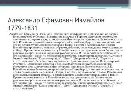 Биография измайлово