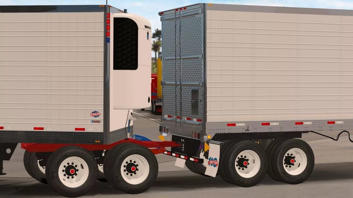 Mods double. Reefer double trailer. reefer truck- рефрижератор. американский прицеп рифер. ats reefer mods.