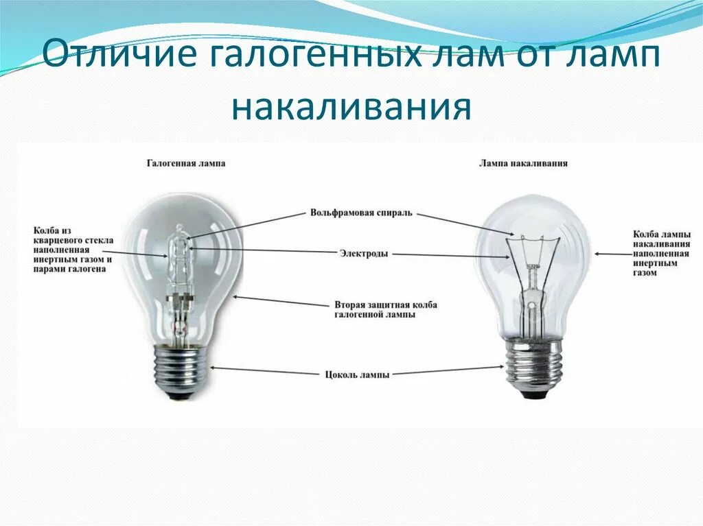 Как отличить лампы. Галогенная лампа накаливания схема. Конструкция галогенной лампы. Строение лампы накаливания схема. Галогеновая лампа схема.
