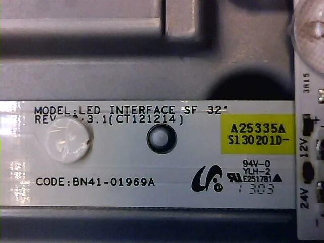 Led interface. Led board bn41-01969a. hf320bga-b1.