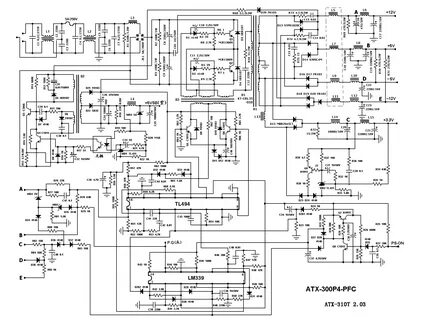 Схема ATX-300P4 PFC ATX-310T v. 2.03. 