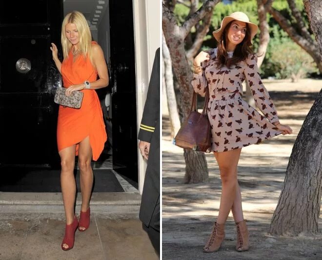 Аннабель флер стиль. Образ с платьем с открытыми плечами. Как носить платье с открытой спиной. Платье с ботильонами с открытым носом. Образ с черным коротким платьем.