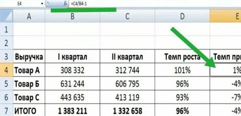 Как рассчитать средний темп роста