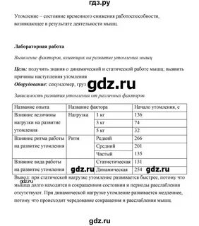 Биология 8 класс лабораторная работа 1