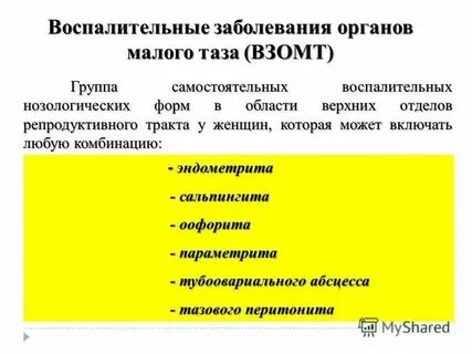 Нарушения органов малого таза