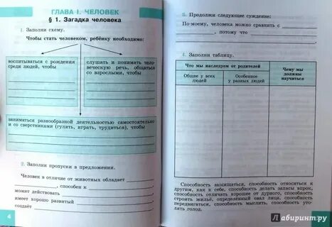 Ошибка первых людей рабочий лист 4 класс
