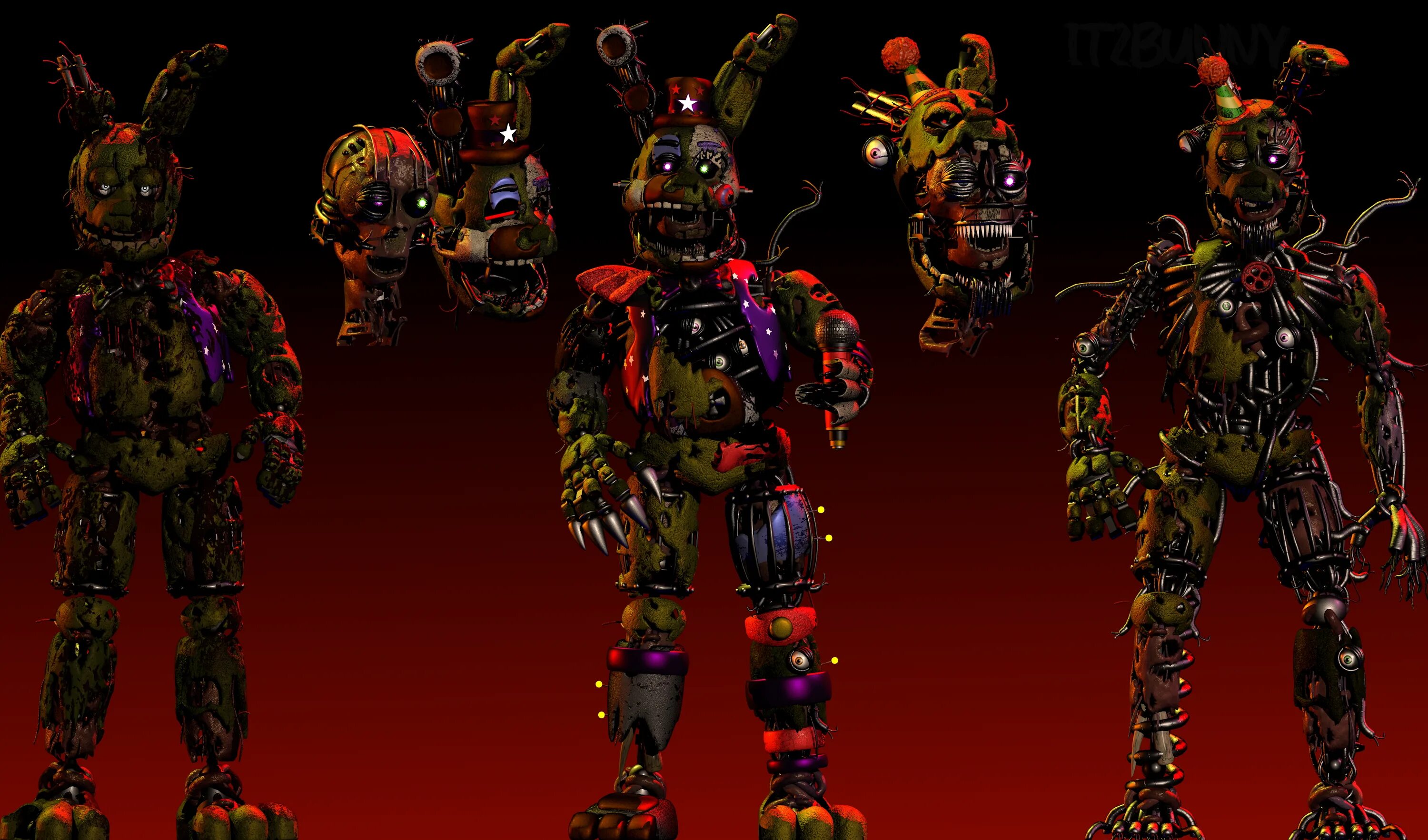 Fnaf stingray virus. Медведь нэдд фнаф 6. fnaf нэдд. фантастик аниматроники. аниматроники гибриды.