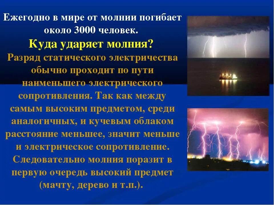 Статическое электричество молния. Доклад про молнию. Разряд статического электричества.